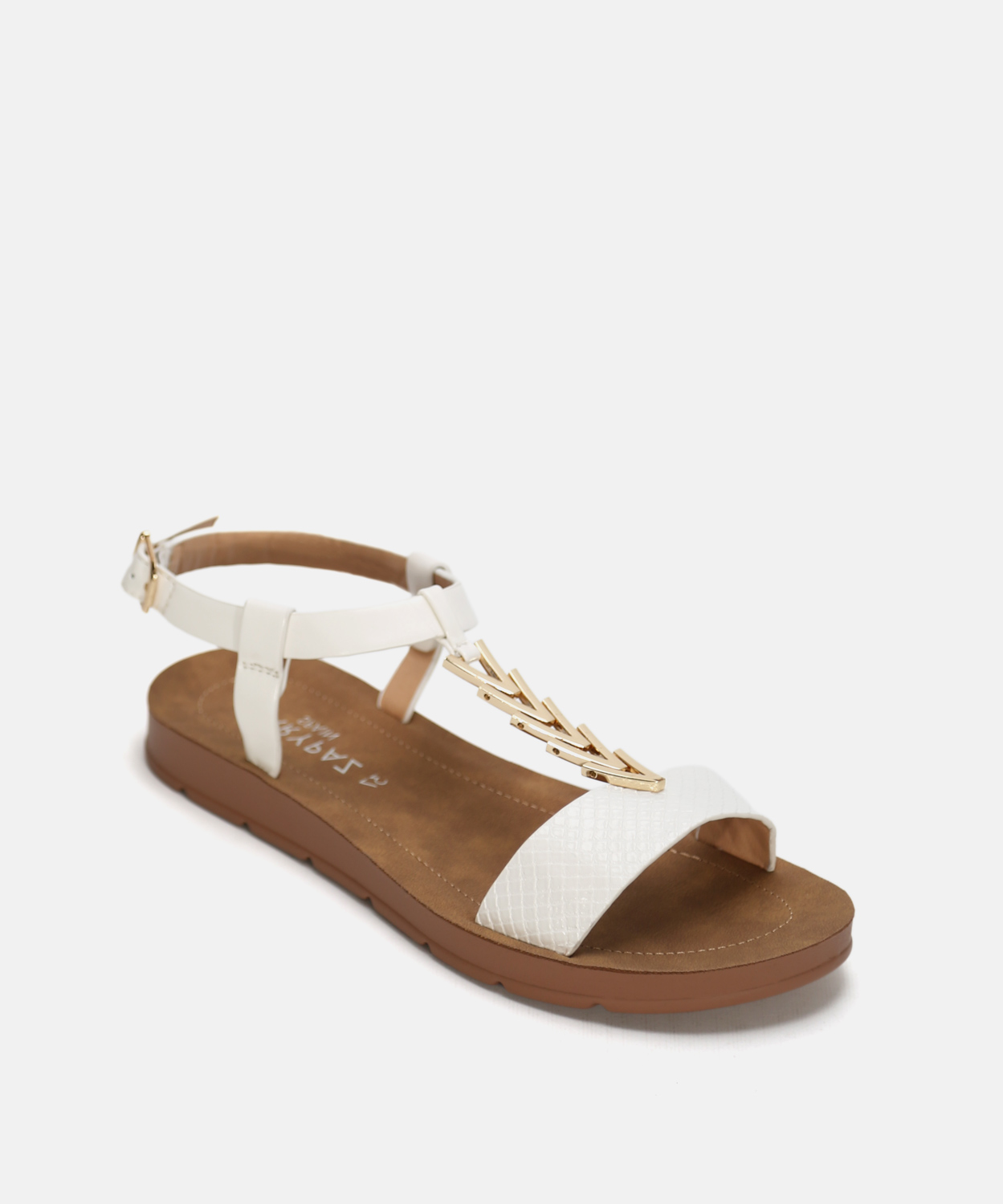 Sand&aacute;lia rasa com pe&ccedil;a met&aacute;lica image number null